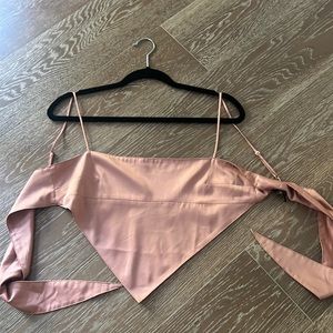 Never worn Danielle Bernstein Scarf tie top